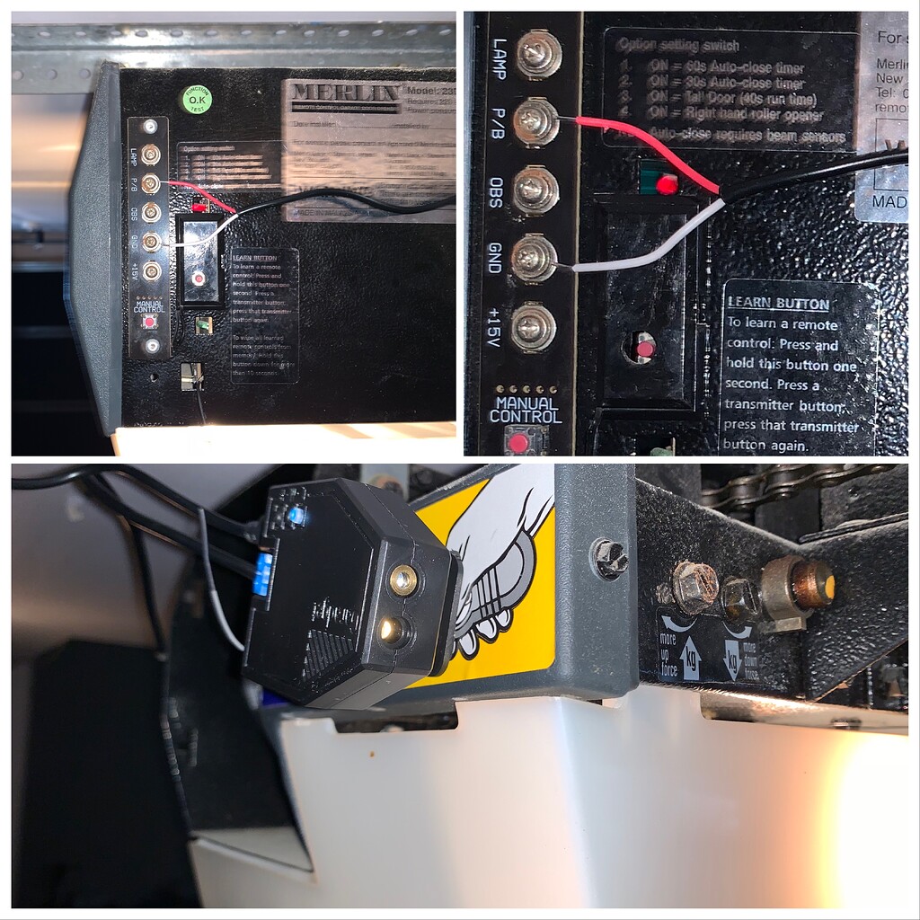 Wiring Garadget to Merlin 230T Wiring Openers Garadget Community